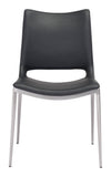 Ace Dining Chair (Set of 2) Black & Silver