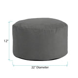 Foot Pouf Bella Pewter