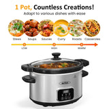 4QT Programmable Slow Cooker with Locking Lid