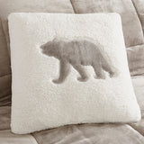 Plush To Sherpa Winter Comforter Set, Taupe