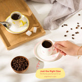 Kook Hand Painted Porcelain Espresso Cup Set, 4-Piece