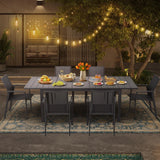 Aluminum 68"-91.5" Outdoor Dining Table