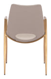 Desi Dining Chair (Set of 2) Beige & Gold