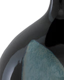 Let Us Twist the Glass Round Black Vase