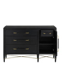 Verona Black Three-Drawer Chest