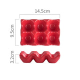 Ceramic 6 Grid Egg Holder Tray Organizer
