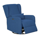 3-in-1 Wingback Swivel Chair Power Recliner, Blue