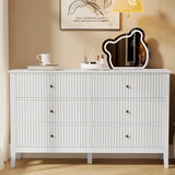 Wholesale Kiss the Water White Dresser Fluted 6 Drawer Dresser