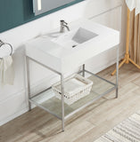 Ventura 36 in. Console Sink Frame in Brushed Nickel