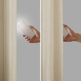 Twist Tab Silky Window Curtain with Blackout, Champagne