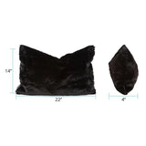 Pillow 14 x 22 Angora Ebony - Down Insert