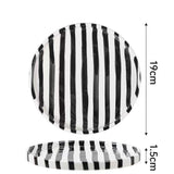 European Striped Ceramic Cup & Saucer Set
