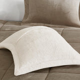 Plush To Sherpa Winter Comforter Set, Taupe