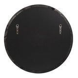 Van Buren Brushed Black Round Mirror
