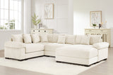 DESEO 117" Sectional Sofa with Ottoman