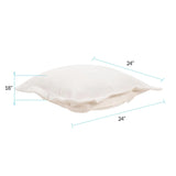 Puff Ottoman Cover Pana Natural/Natural -Cover Only
