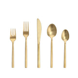 Arezzo Brushed Gold 20pc Flatware Set