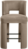 Zuno - Velvet Performance Fabric Upholstered Counter Stool (Set of 2)