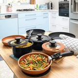 Moss & Stone 10-Piece Stackable Nonstick Cookware Set