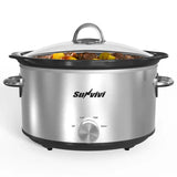 4 Quart Slow Cooker Mini Food Warmer with 3 Heating Settings
