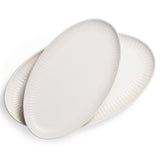 Kook Oval Serving Dishes Set of 2, Powder White