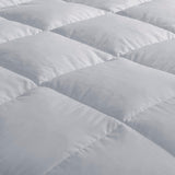 Quilted Goose Feather and Down Oversize Comforter, Grey