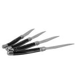 French Home Laguiole Steak Knives, Set of 4, Black