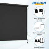 10' W X 8' H Outdoor Roller Shade with 95% Uv Protection