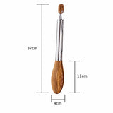 Walnut Wood Stainless Steel Kitchen Tongs
