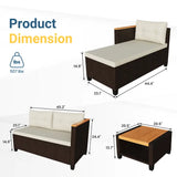 Wholesale 3-Piece Patio Furniture Set, PE Rattan Outdoor Sectional