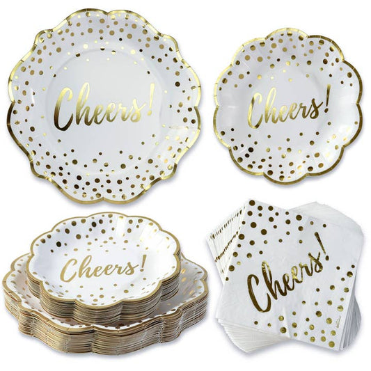 Cheers 72 Piece Party Tableware Set for 24 Guests