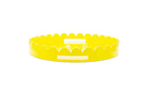 Round Scalloped Riviera Tray - Yellow