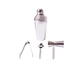 Stainless Steel Cocktail Shaker Bar Tool Set 4 Pc