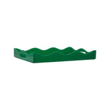 Spangle Scalloped Tray Green