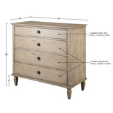 European Country Style Farmhouse 4-Drawer Dresser *