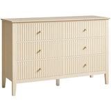 Wholesale 47" 6-Drawer Fluted Dresser, Eco-Friendly & Water-Resistant