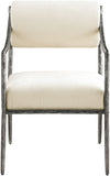 Bastille - Upholstered Dining Arm Chair (Set of 2) - Silver Frame