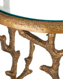 Coral Brass Accent Table