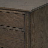 European Country Style Farmhouse 4-Drawer Dresser, Brown *