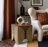 Cazari - Oak Wood And Iron Table