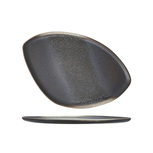 Iceland Volcanic Gray Triangle Platter 13x9"