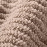 6pcs 100% Cotton Quick-Dry Ribbed Towel Set, Beige