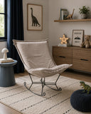 Scroll Puff Rocker Bella Ash Titanium Frame