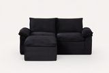 DERVAL 80" Loveseat with 1 Ottoman