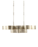 Grand Lotus Oval Silver Chandelier