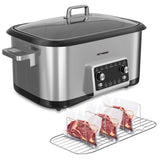 8 Quart Slow Cooker Roaster Oven, 12 in 1 Multi-Cooker Food