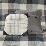 Cabin Farmhouse Buffalo Check Comforter, Grey