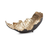 Cracked Edge Ebony Tray with Gold Interior- Large