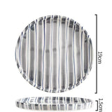European Striped Ceramic Cup & Saucer Set