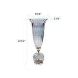 Ayers Smoked Glass Trumpet Vase Tall